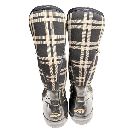 Bogs Waterproof Plimsoll Plaid Neo-Tech Tall Handle Insulated Rain Boots 8 - Picture 6 of 8